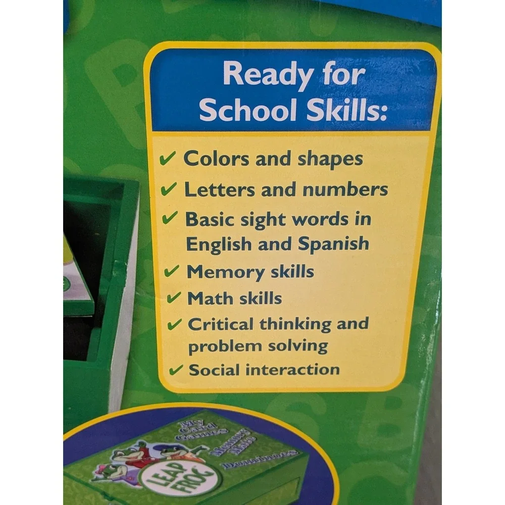 Leap‎ Frog Game Chest Four Games Alphabet Math Skills School Ready 3+ 2006 NEW
